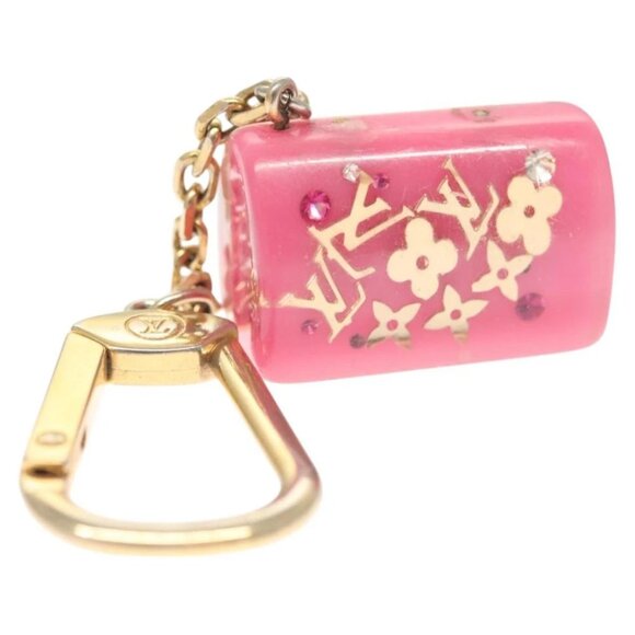 LOUIS VUITTON Porte Cles Speedy Unclusion Charm metal Pink M65024 LV Auth 127733 - Picture 1 of 8